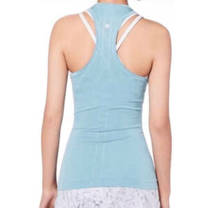 LULULEMON SWIFTLY TECH RACERBACK LIGHT BLUE COLOR SIZE 12 PTP 18”